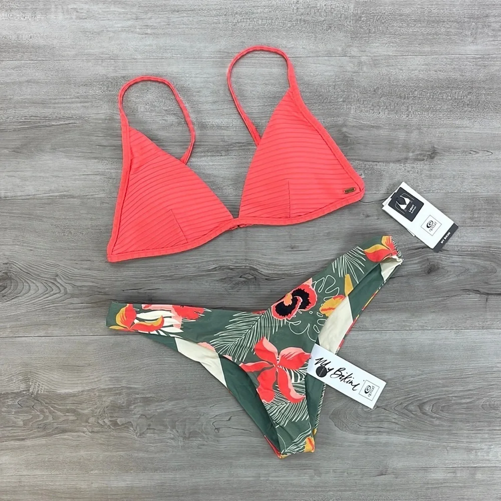 ☀️RIP CURL☀️ PREMIUM SURF BANDED FIXED TROPIC COAST SKIMPY REVERSIBLE BOX